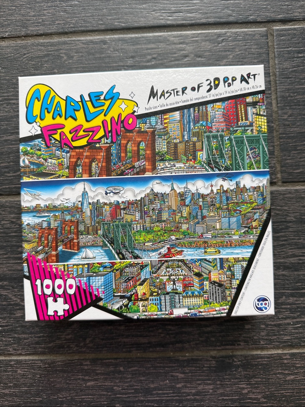 Charles Fazzino 1000-Piece Jigsaw Puzzle - Colorful Cityscape